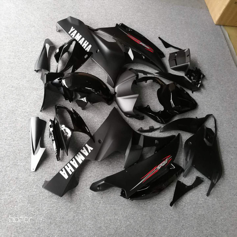 Motorcycle Racing Customized Fairings Black Plastic Full Body ABS Fairings 2007 R6
