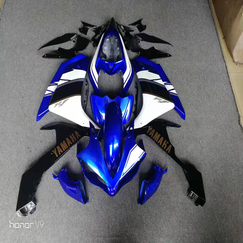 Motorcycle black white blue ABS injection full fairing kit bodywork for 2007 y-a-m-a-h-a r1