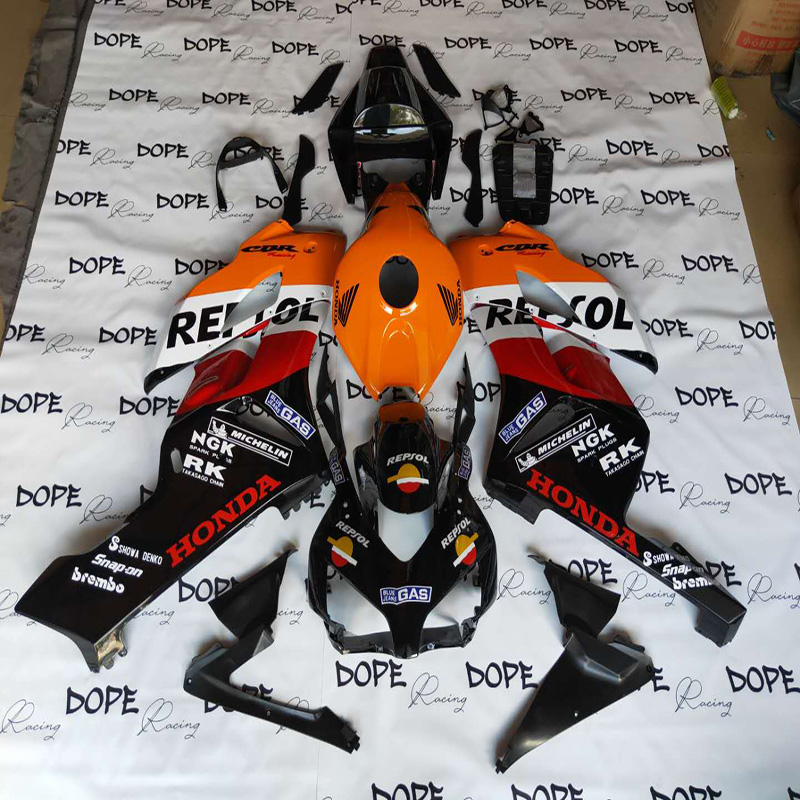 body kit for motorcycle red Orange white black Abs Plastic Injection cbr1000rr fairing kit
