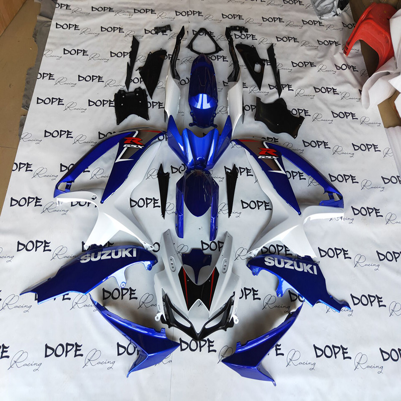 Abs Injection Bodywork Kit GSXR600 750 08-10 blue white best fairing for sportster