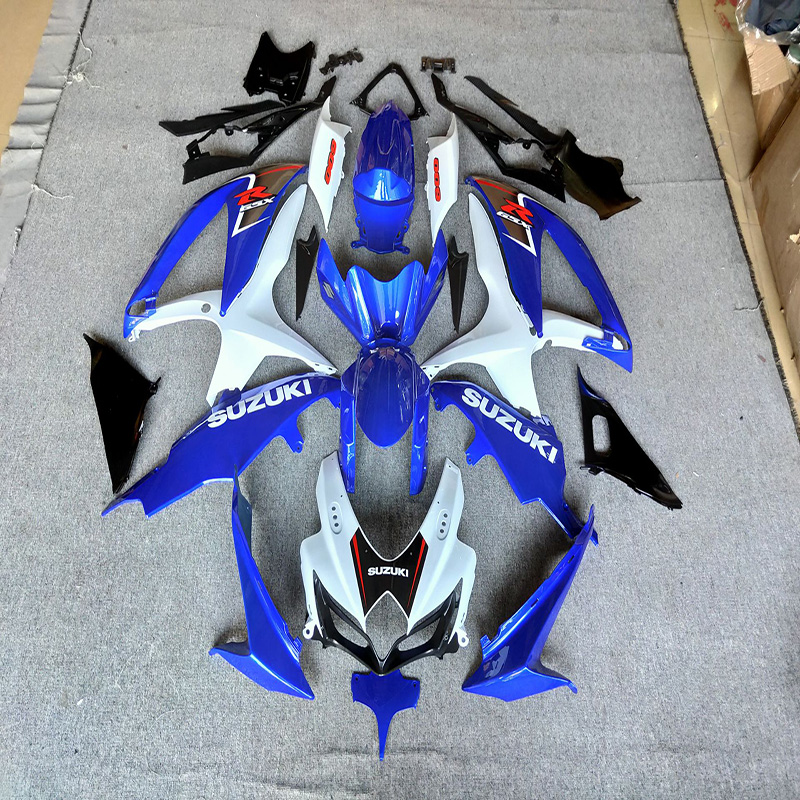ABS Plastic Complete Bodyframe black blue white GSXR600 08-10 Off Road fairing for motorcycle